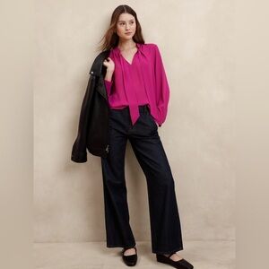 Banana Republic Factory Tie Front Blouse